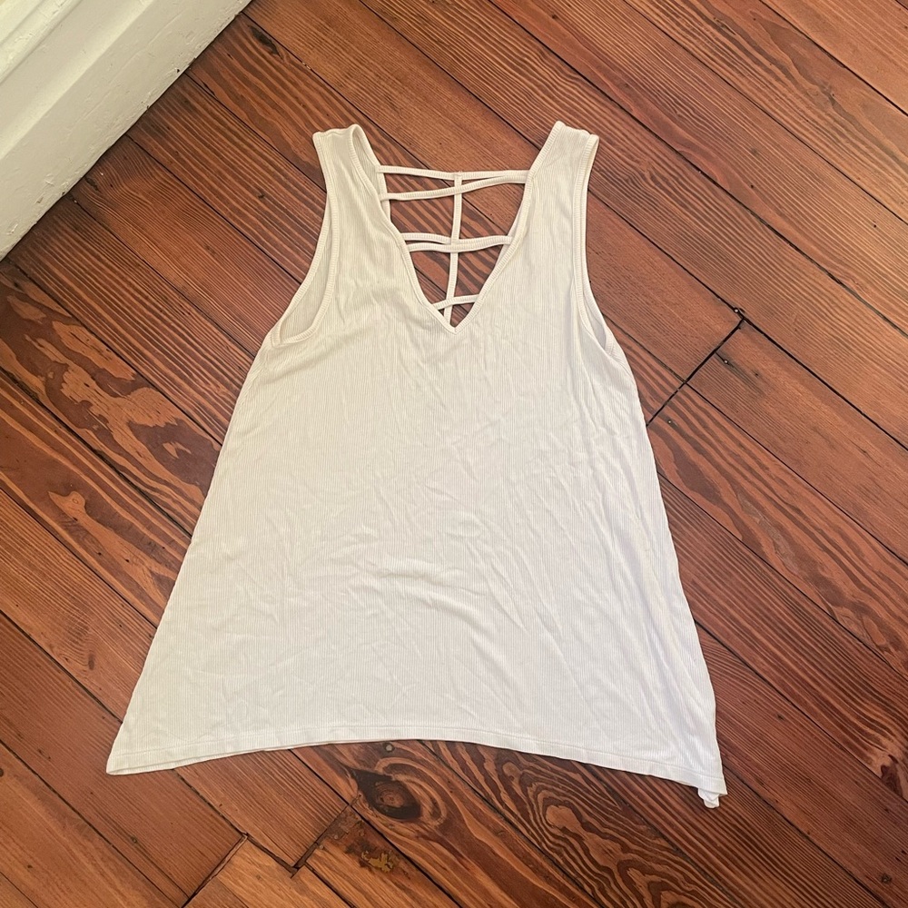 American Eagle Outfitters White Strappy Tank Top